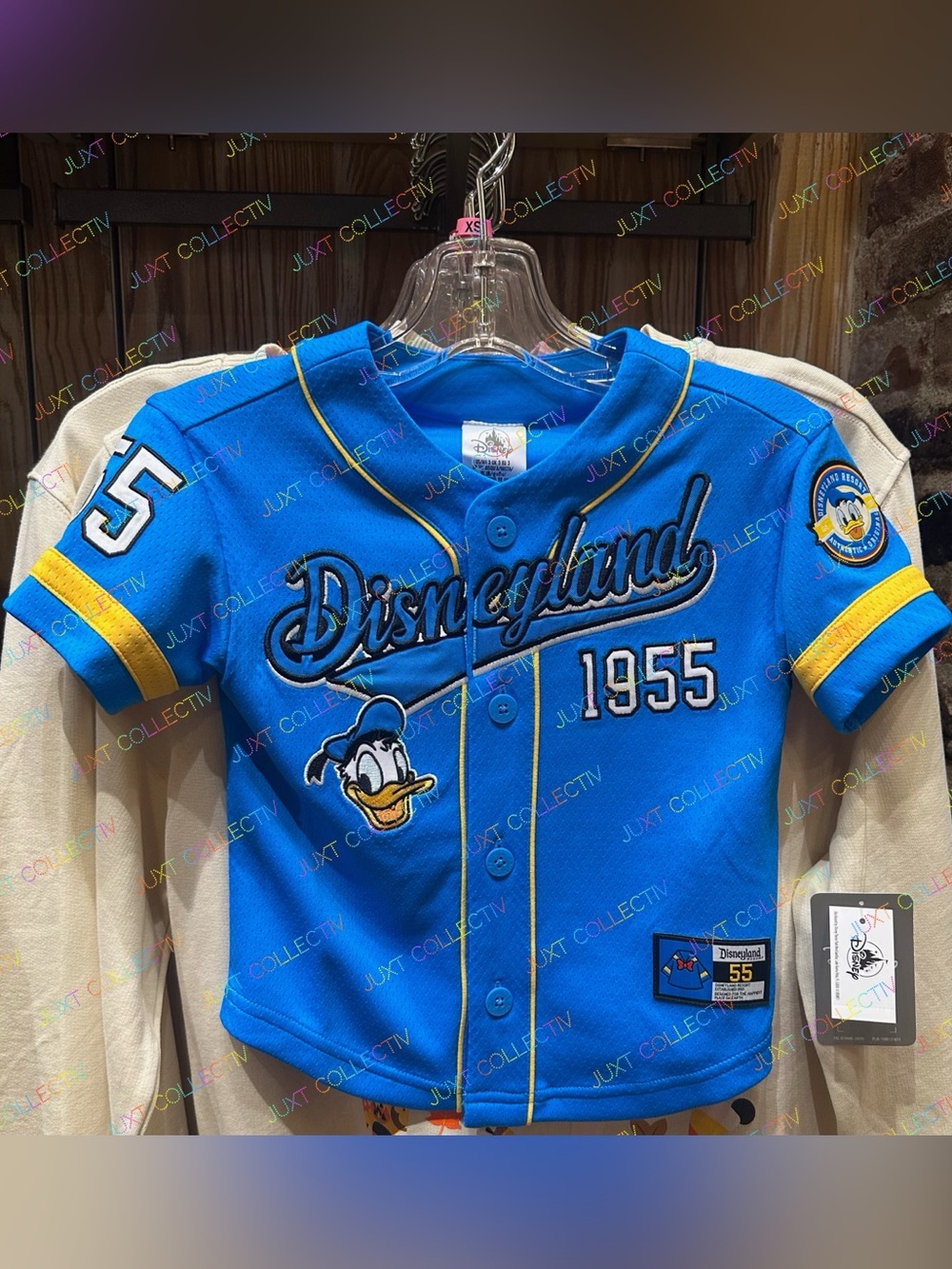 Disney Parks Disneyland Logo Donald Duck Embroidered Kids Baseball Jersey